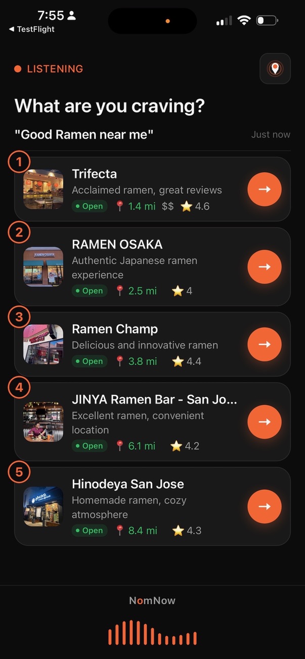 NomNow search results for ramen